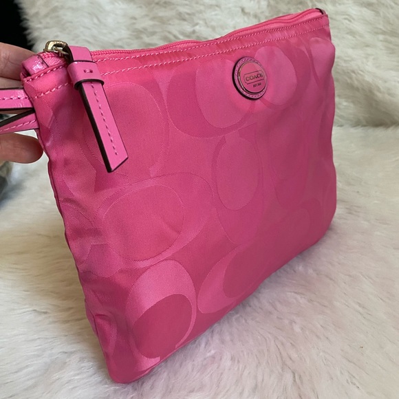 COACH Signature Nylon Packable Weekender bag getaway travel tote duffel 77316 - Picture 3 of 13